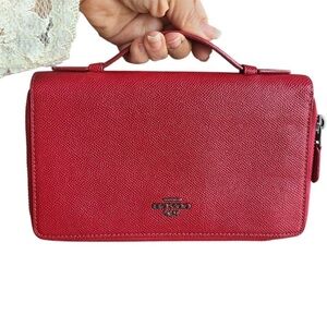 Coach Red Leather Wallet
